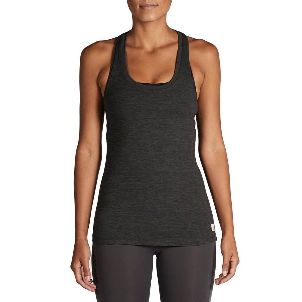 Vuori Lux Performance Racerback Tank Top Size M Charcoal Heather Gray VW108